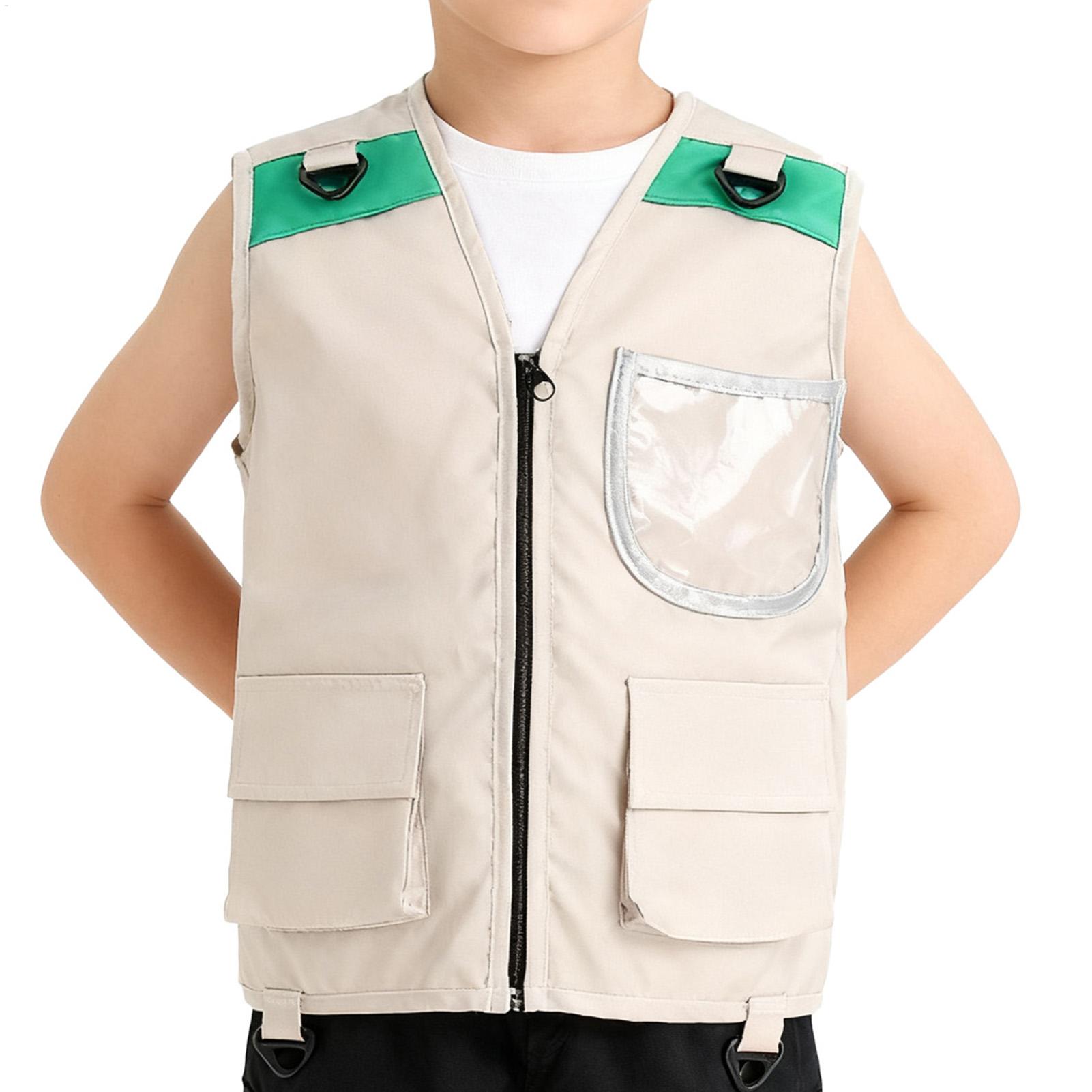 Outdoor Adventure Kids - キッズエクスプローラーベストコスチューム サファリカーゴベスト 男の子用アウトドアアドベンチャーキット 幼児用ドレスアップごっこ遊びコスチューム