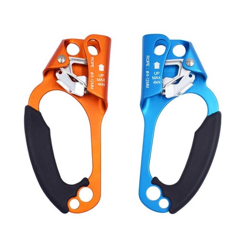 Outdoor Adventure Gear - 屋外ロッククライミングハンドアッセンダー SRT アセンデアデバイスマウンテニアハンドルアッセンダー左手右手クライミングロープツール