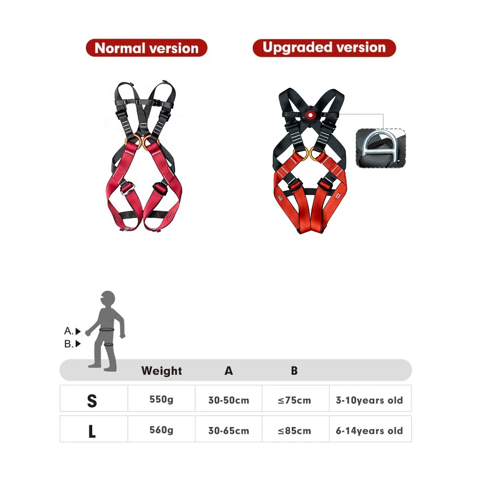 子供屋内拡張フルボディハーネス屋外ロッククライミング屋外保護 - Outdoor Adventure Gear のレビューと価格