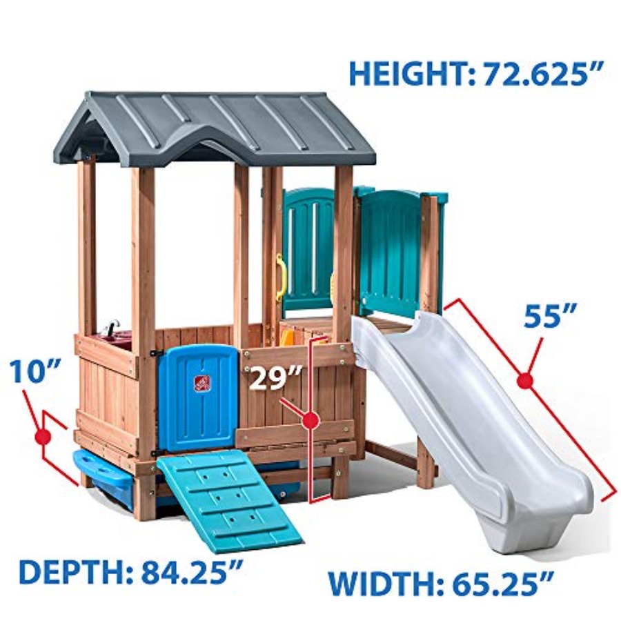 ウッドランドアドベンチャー プレイハウス＆スライド、子供用屋 - Outdoor Adventure Kids のレビューと価格