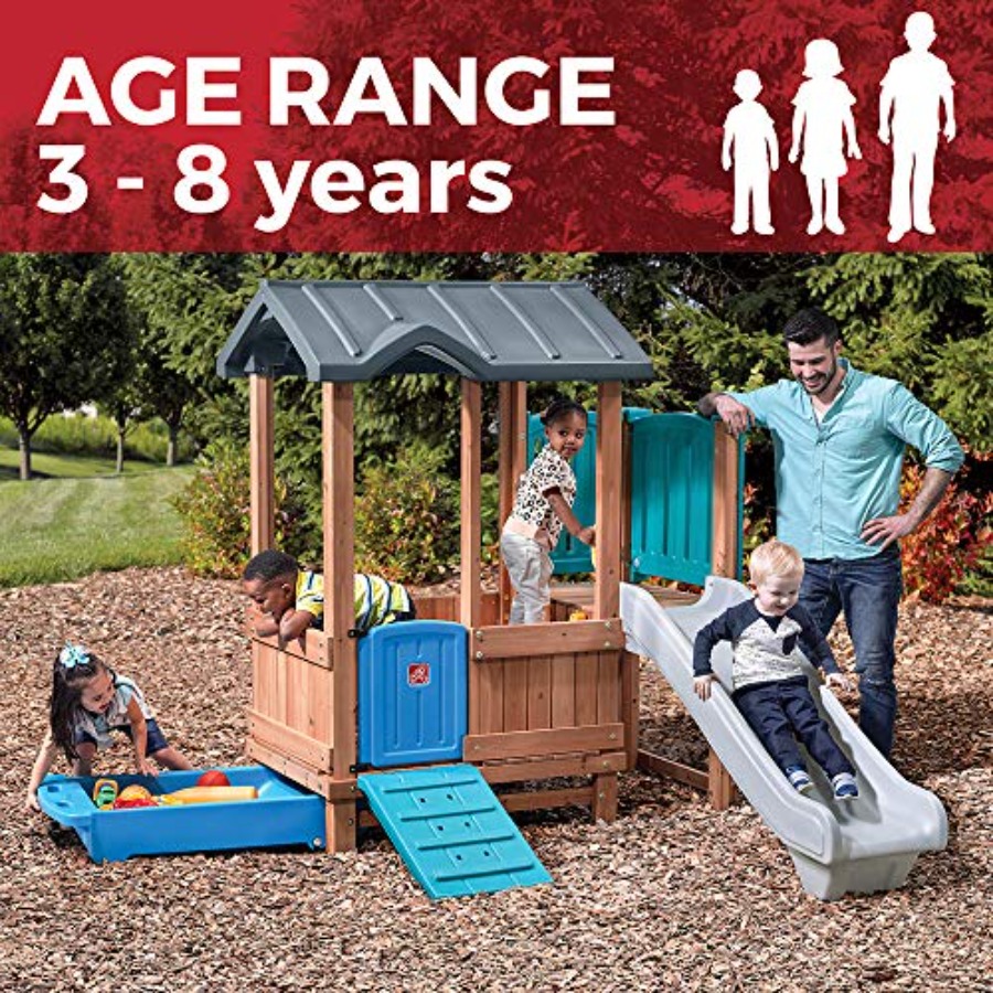 ウッドランドアドベンチャー プレイハウス＆スライド、子供用屋 - Outdoor Adventure Kids のレビューと価格