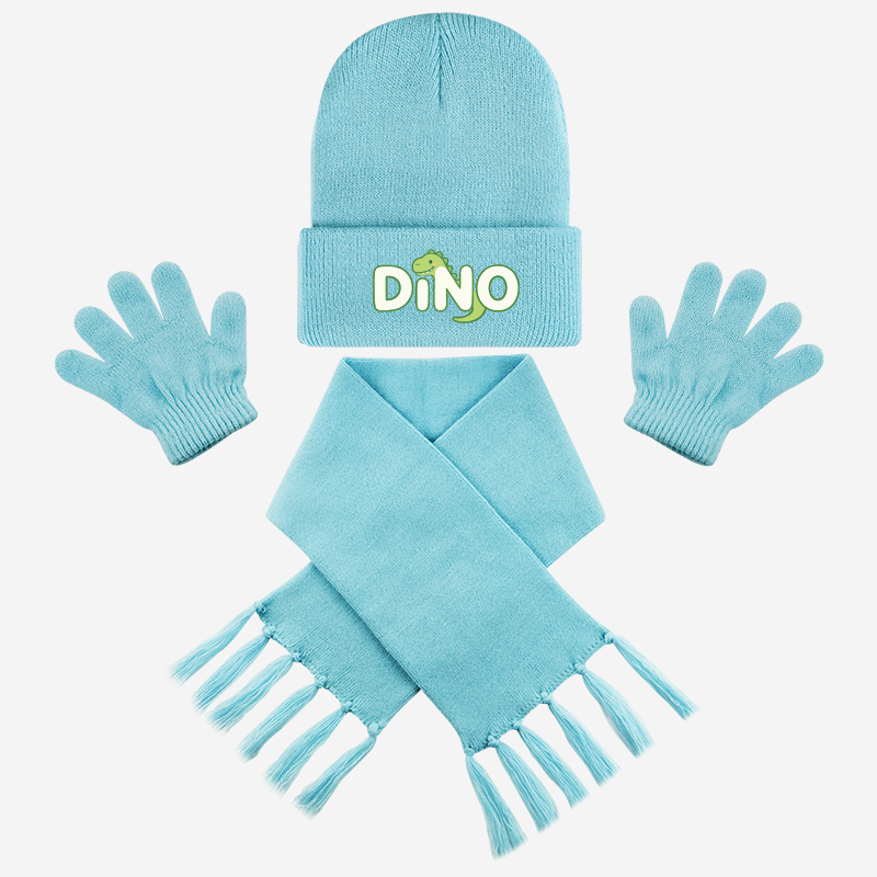 かわいい恐竜DINOレタープリント3点セット、子供用帽子・マ - Outdoor Adventure For Toddlers のレビューと価格