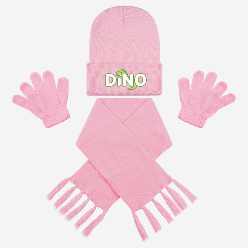 かわいい恐竜DINOレタープリント3点セット、子供用帽子・マ - Outdoor Adventure For Toddlers のレビューと価格